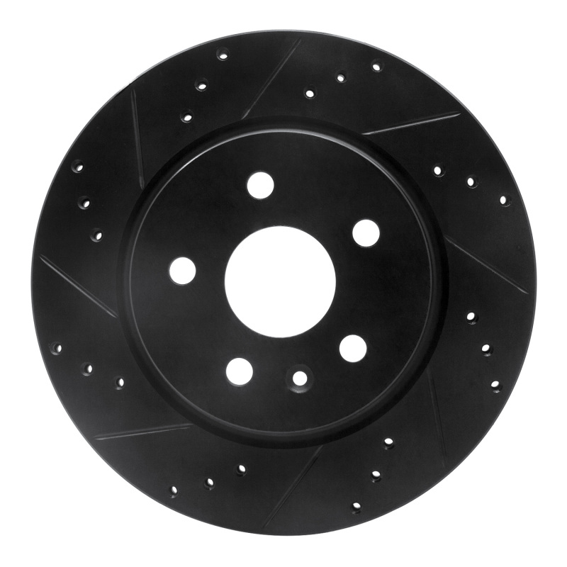 Buick Allure Brake Rotor (1) - Rear Left - R1 Concepts - Drilled & Slotted - Black - `10-`25